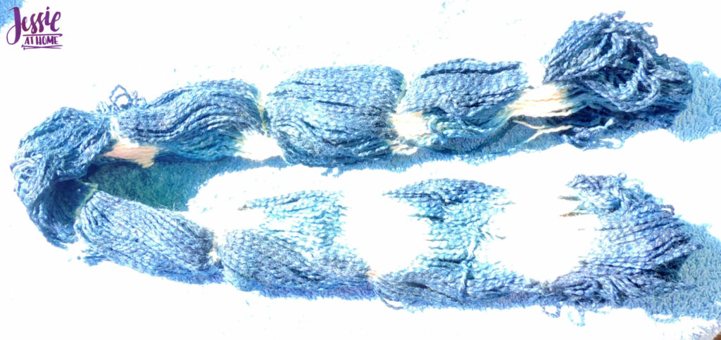 Yarn Dyeing with Indigo -Learn with Jessie At Home - Cotton Boucle Stripes Untied
