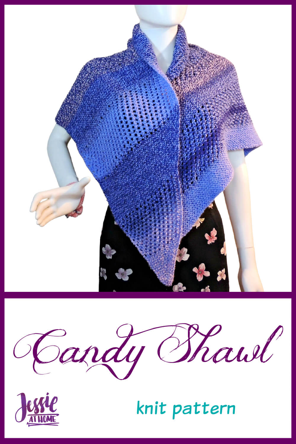 Candy Shawl - let the yarn do the color work