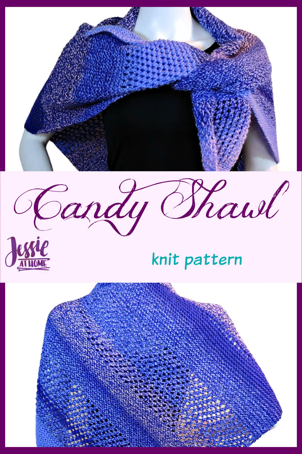 Candy Shawl - let the yarn do the color work