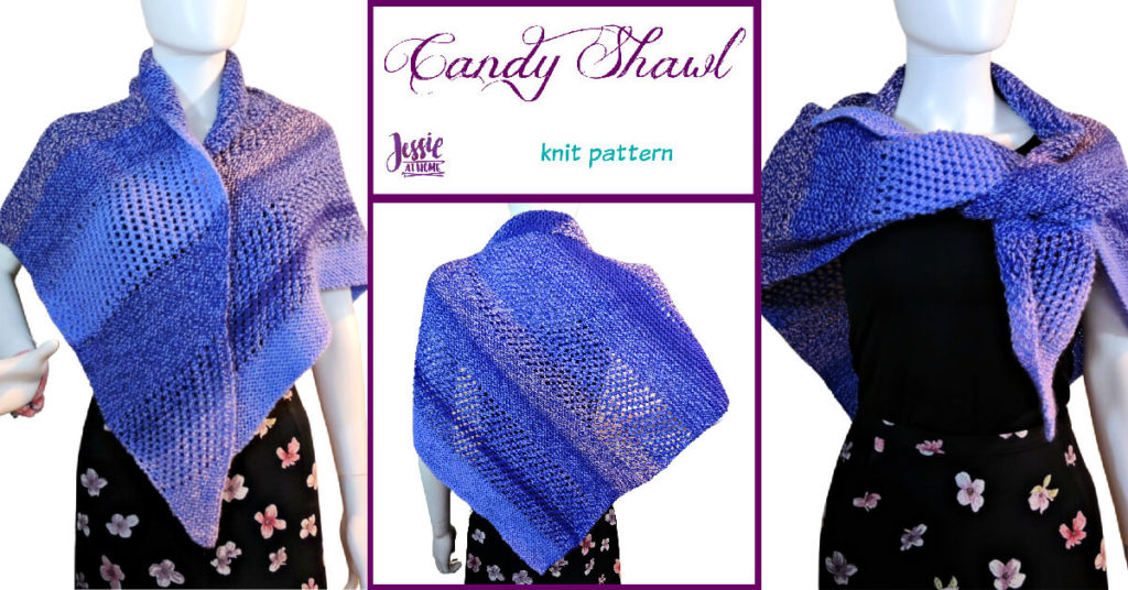 Candy Shawl knit pattern by Jessie At Home - Social
