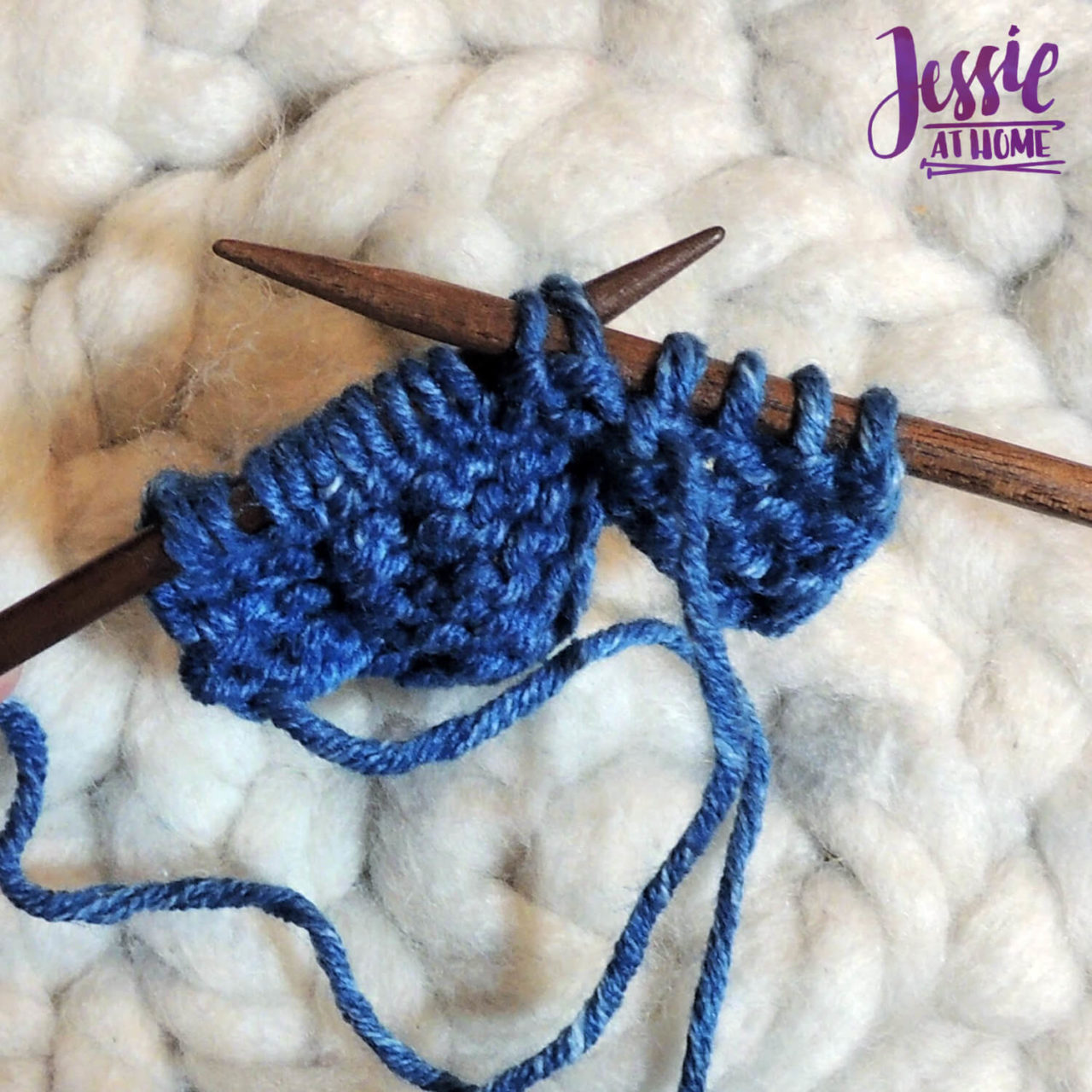How to P2tog - Purl Two Together Tutorial - Jessie At Home