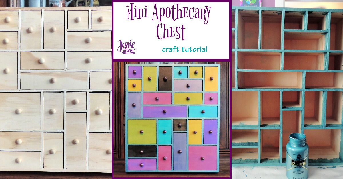 Mini Apothecary Chest - craft tutorial by Jessie At Home - Social