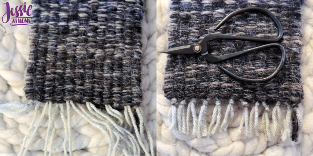 Stick Weaving Tutorial by Jessie at Home - Tie and cut ends