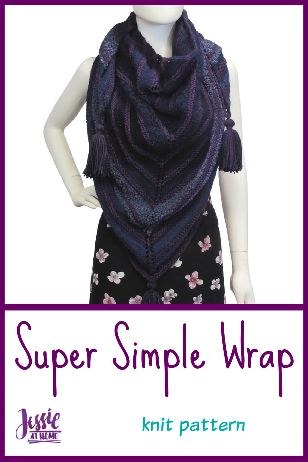 Super Simple Knit Shawl - knit, purl, yarn over, done