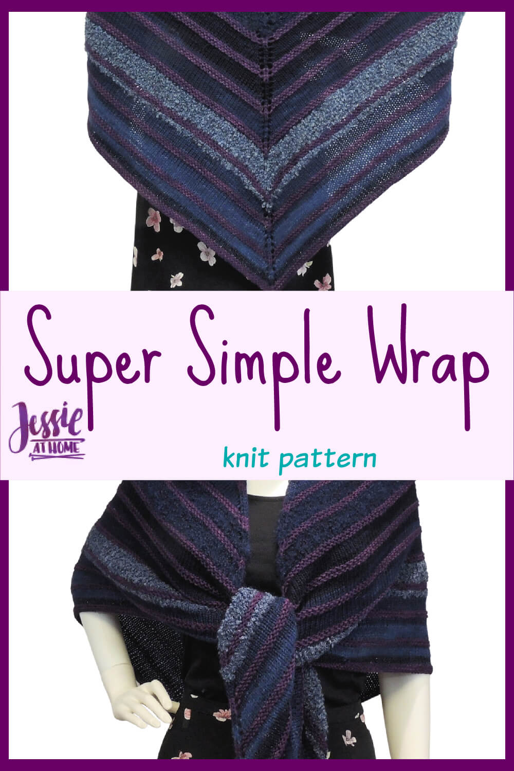 Super Simple Knit Shawl - knit, purl, yarn over, done