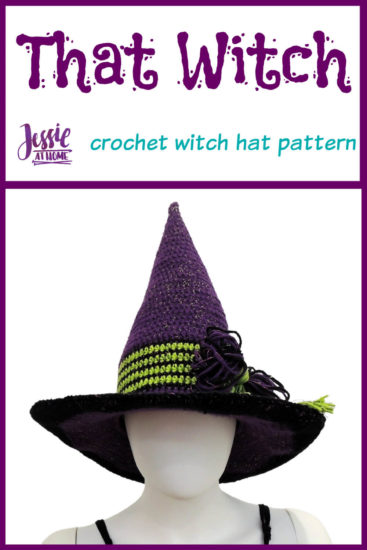 That Witch crochet witch hat pattern by Jessie At Home - Pin 1