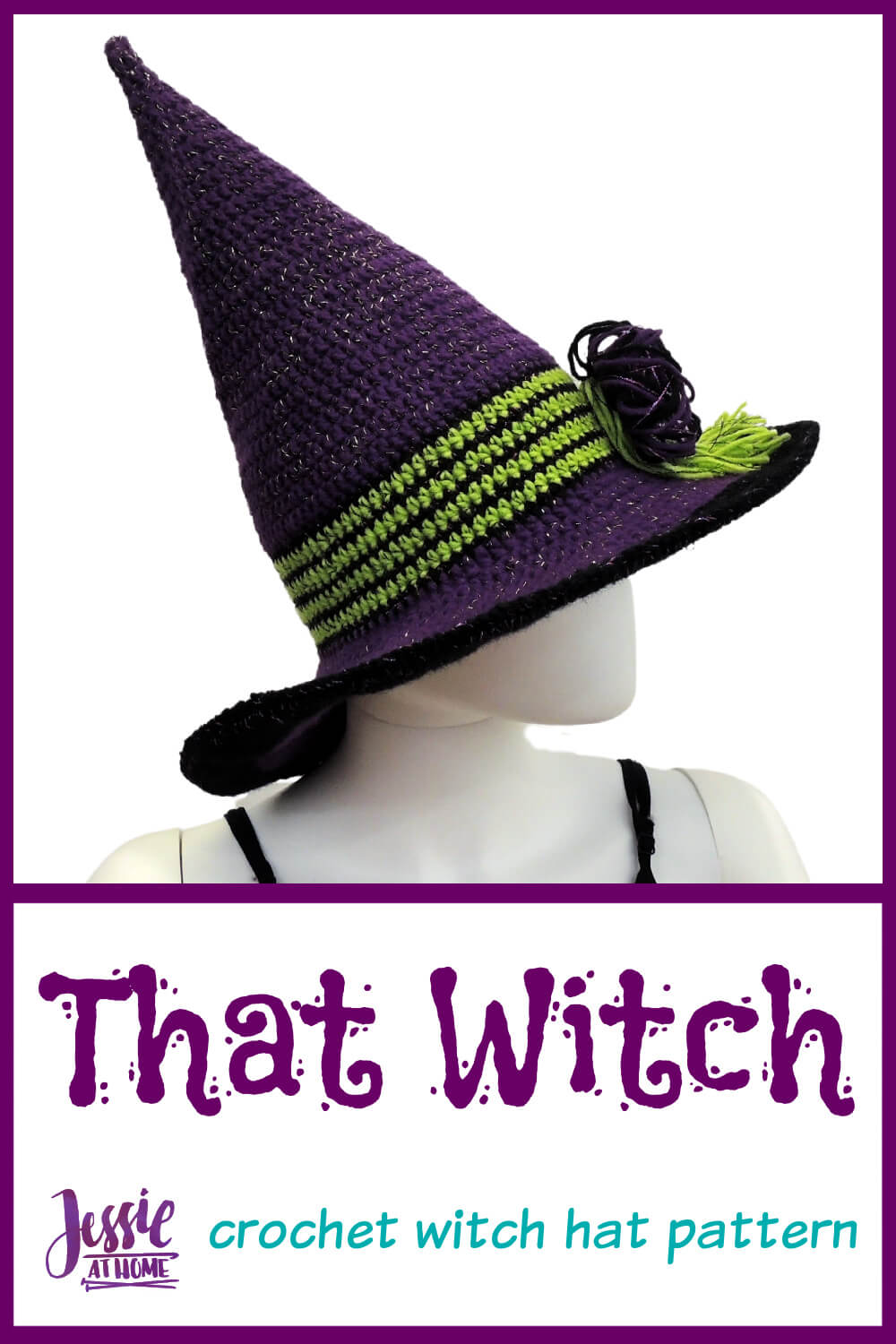 Crochet Witch Hat Free Crochet Pattern for the Whole Family