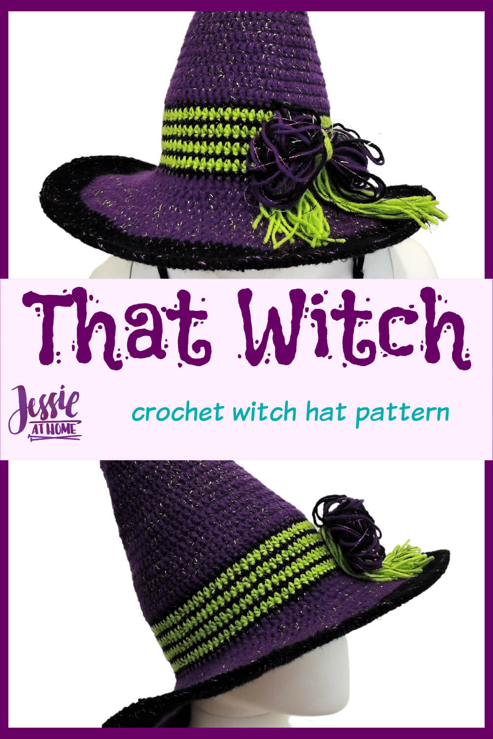 Crochet Witch Hat Free Crochet Pattern for the Whole Family