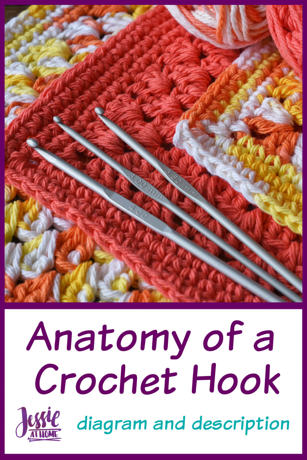 Anatomy of a Crochet Hook - diagram and description