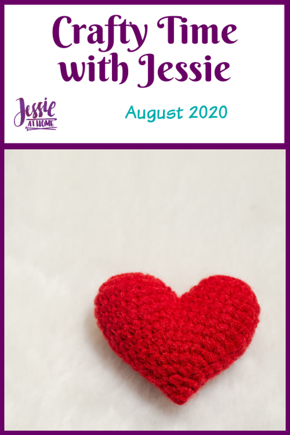 Crafty Time with Jessie At Home August 2020 - Pin 1