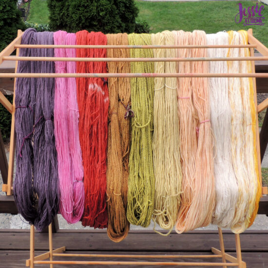 Earthues Botanical Dye for Dyeing Yarn by Jessie At Home - Yarn Drying