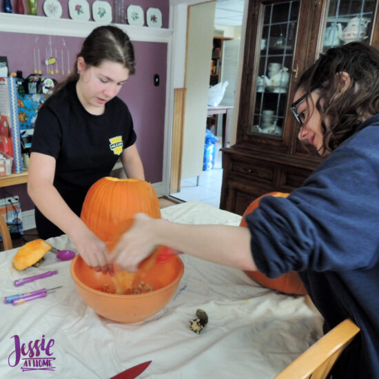 National Pumpkin Day and Fun with Felt by Jessie At Home - Pumpkin Gutting