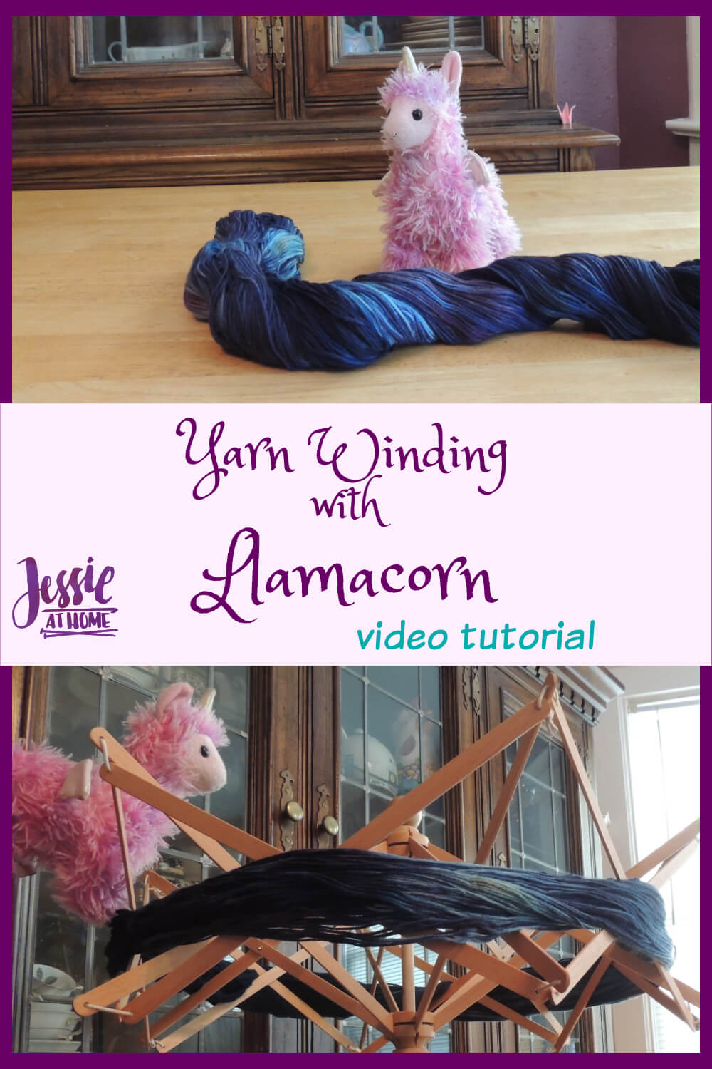 Yarn Winding with Llamacorn - from a hank to a cake