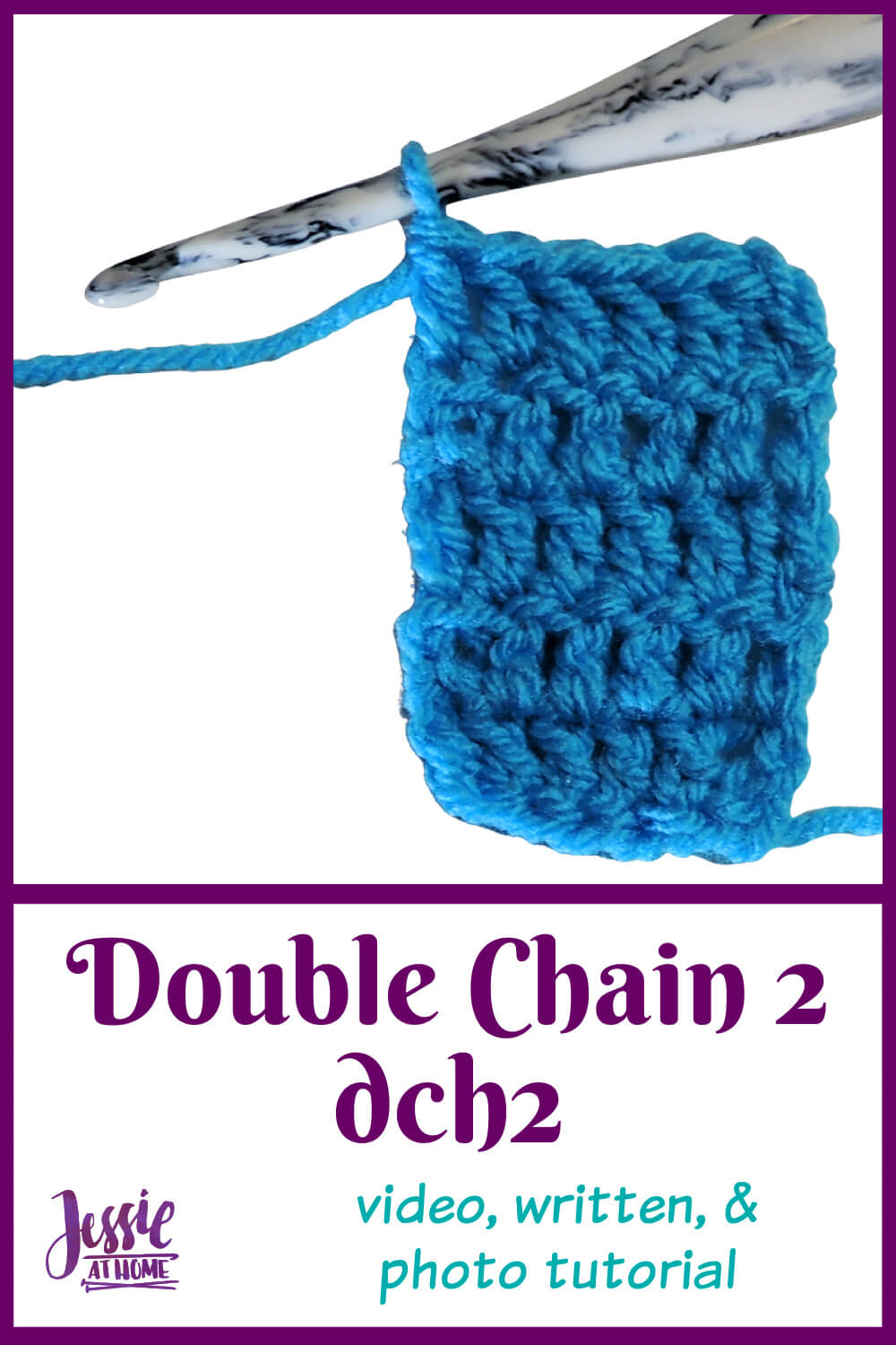 DCH2 Double Chain Two Stitchopedia - Video, Photo, & Written Tutorial