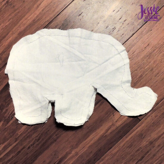 Elihu the Elephant Crochet Pattern by Jessie At Home - Sew Body B Lining to Body A Lining