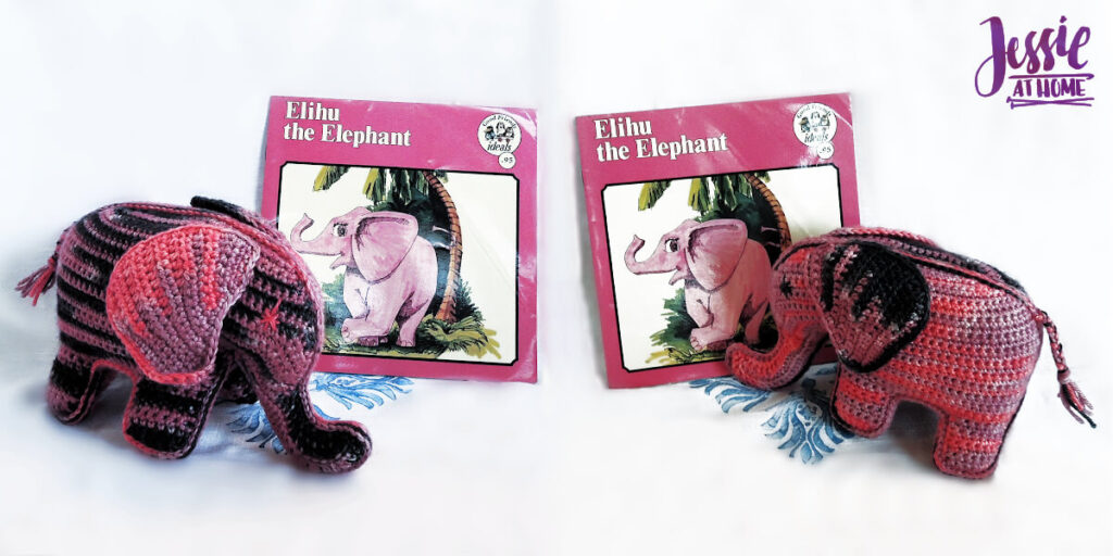 Elihu the Elephant Crochet Pattern by Jessie At Home - Top Image