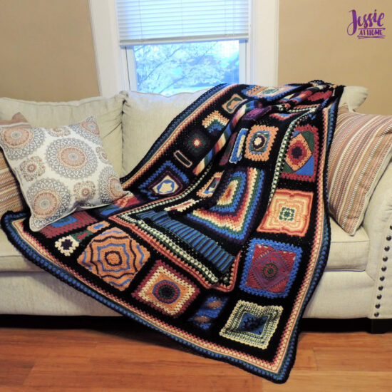 Ginny's Grannies CAL by Jessie At Home - Draped on Couch