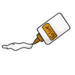 graphic of bottle of glue
