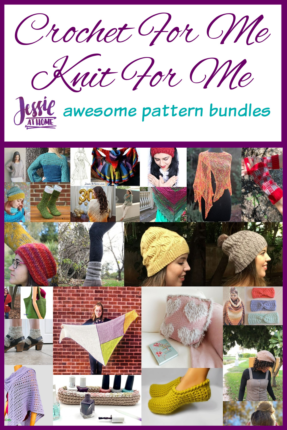 Crochet and Knit For Me Pattern Bundles - make something for yourself!