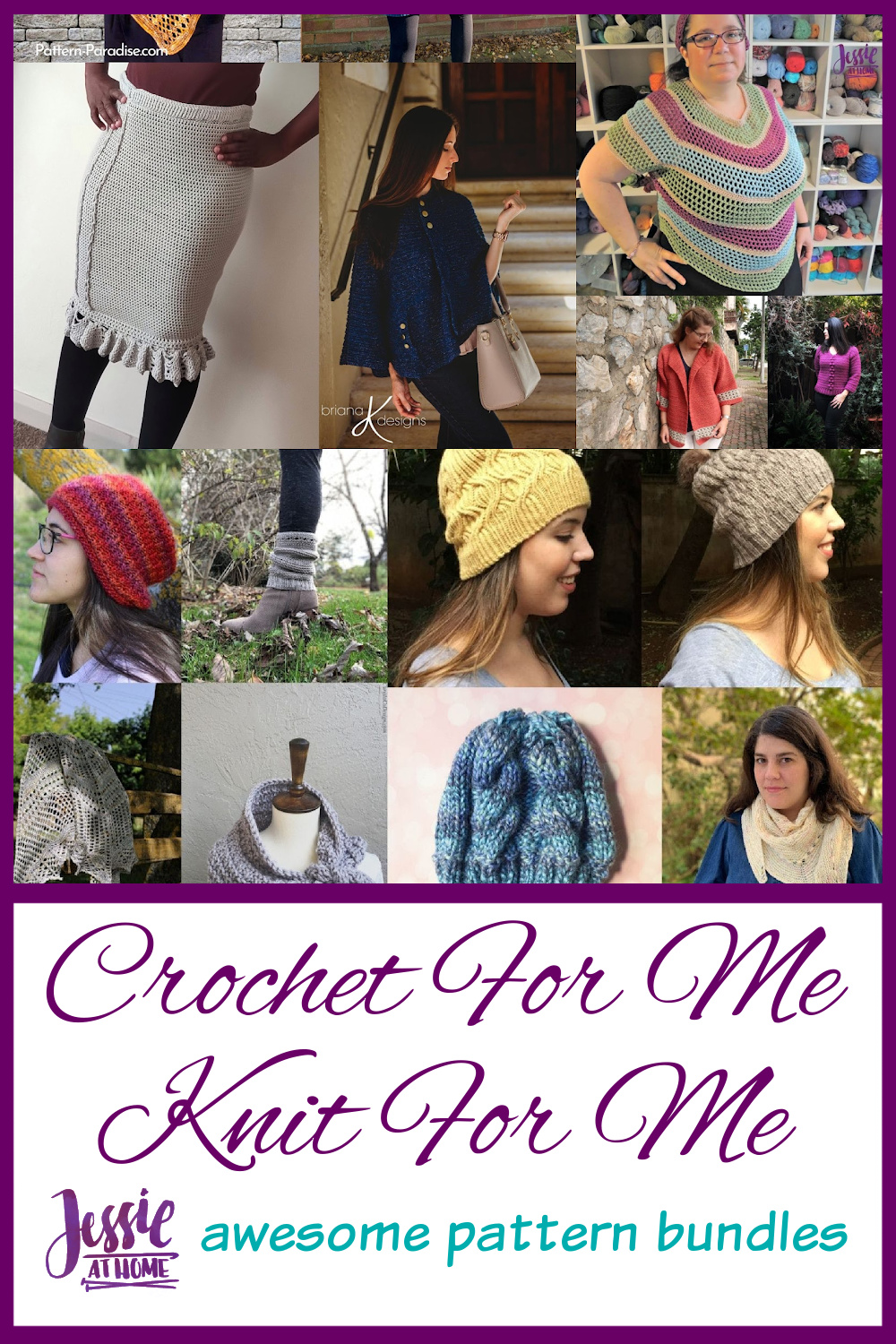 Crochet and Knit For Me Pattern Bundles - make something for yourself!
