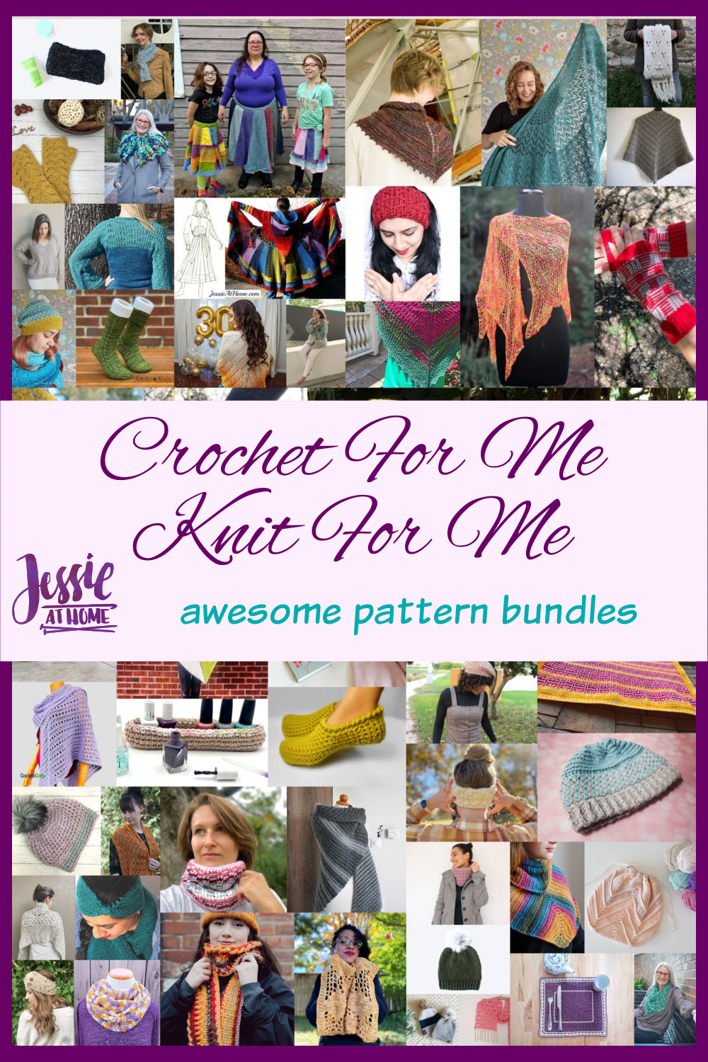 Crochet and Knit For Me Pattern Bundles - make something for yourself!