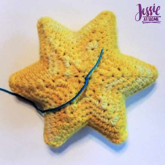 Crochet Holiday Star crochet pattern by Jessie At Home - Attach floss or yarn to center