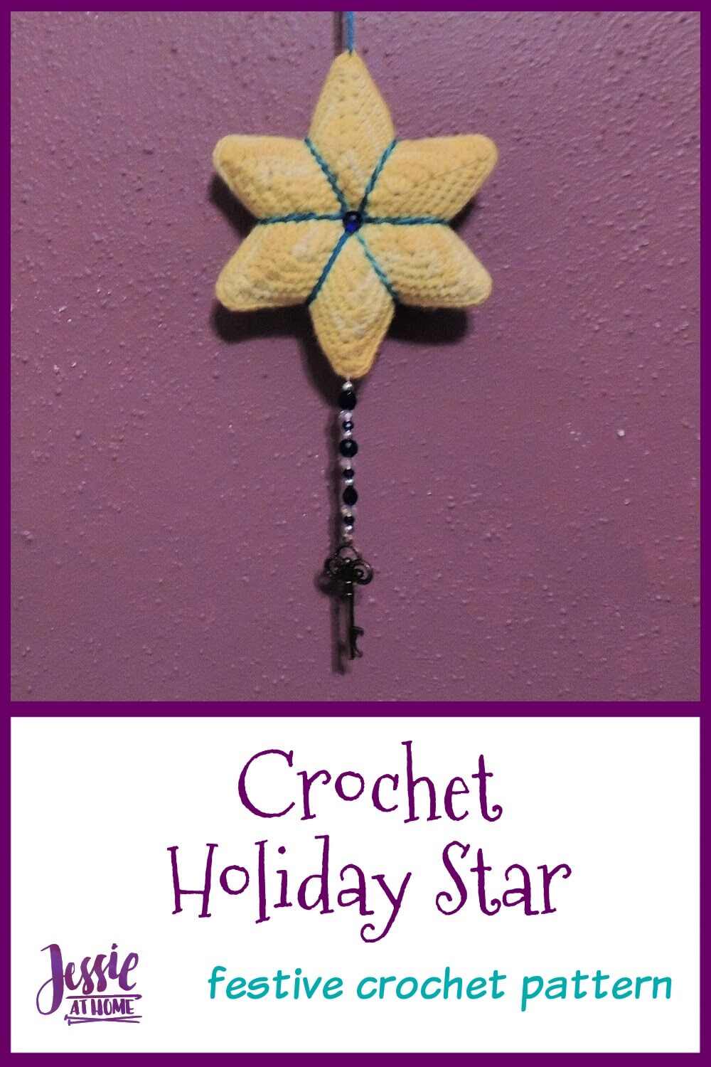 Crochet Holiday Star - Doorknob hanger or just festive décor!