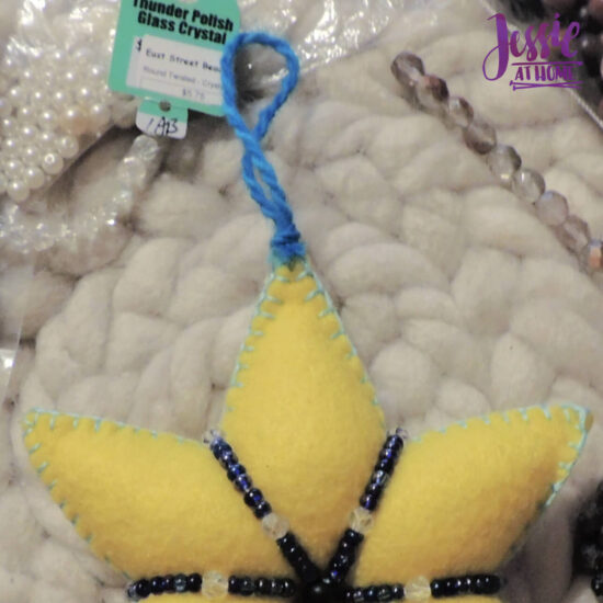 Felt Holiday Star - Felt Craft Tutorial by Jessie At Home - Add Hanging Cord