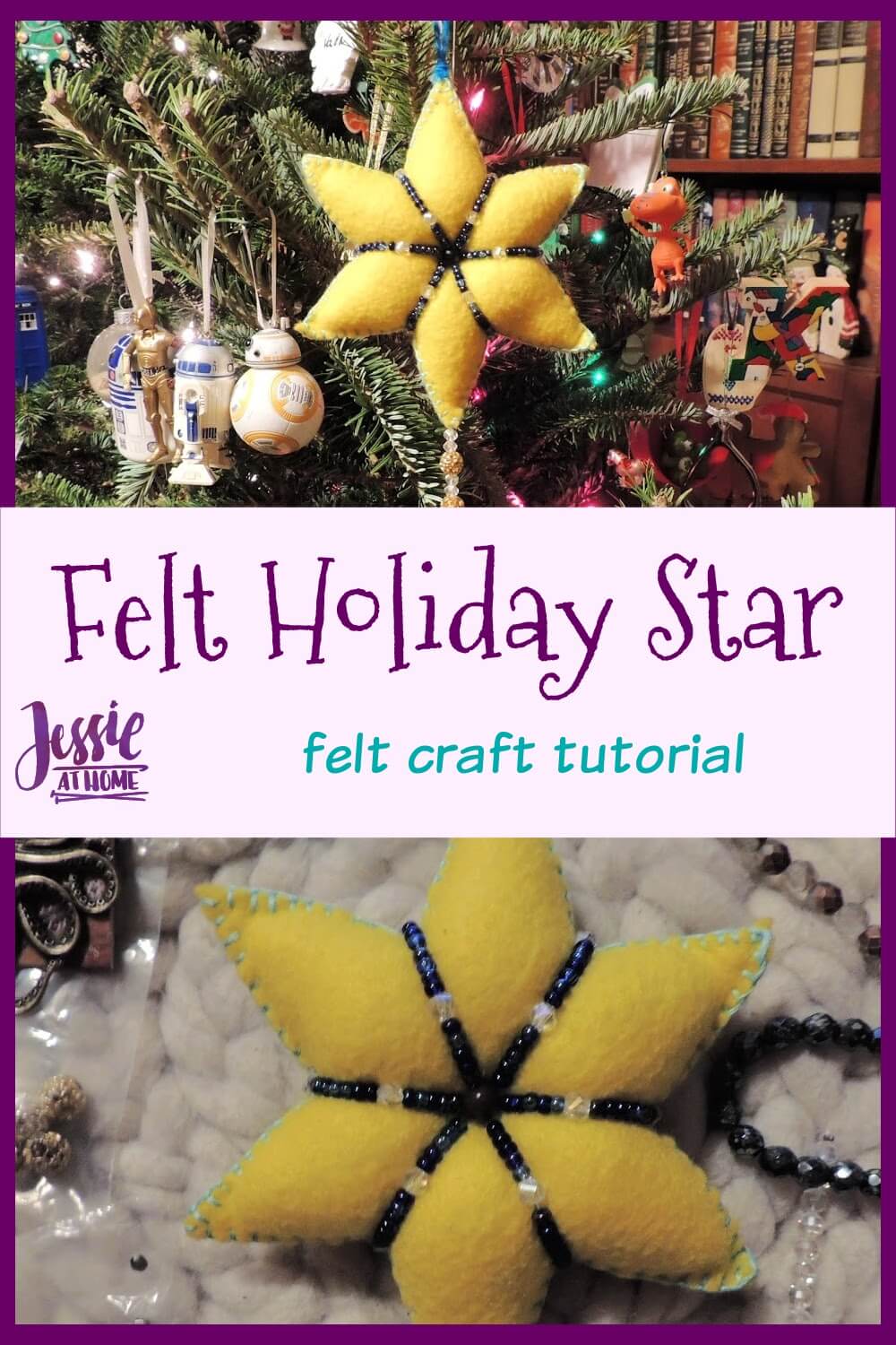 Felt Holiday Star - Shine Bright, Be Merry!