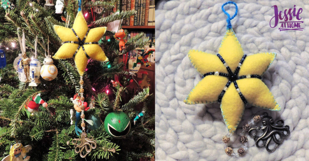 Felt Holiday Star - Felt Craft Tutorial by Jessie At Home - Top Image