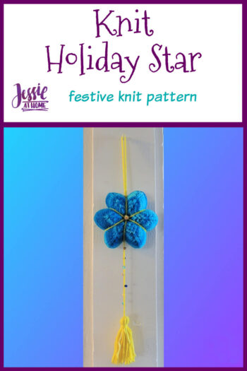 Knit Holiday Star festive knit pattern by Jessie At Home - Pin 1