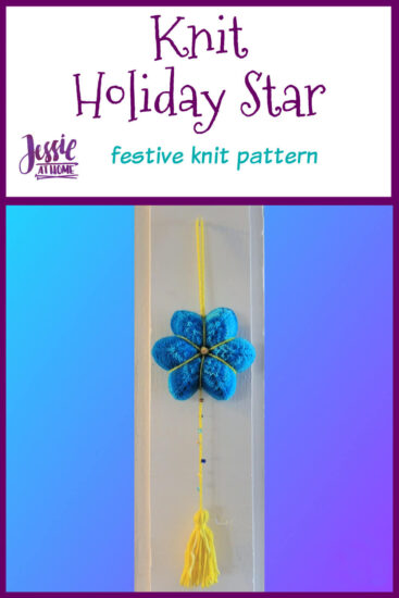 Knit Holiday Star festive knit pattern by Jessie At Home - Pin 1