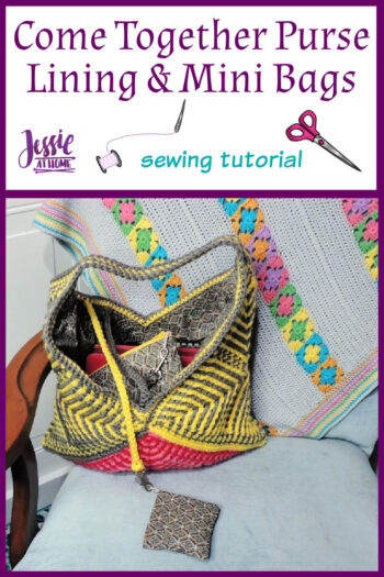 Come Together Purse Lining & Mini Bags sewing tutorial by Jessie At Home - Pin 1