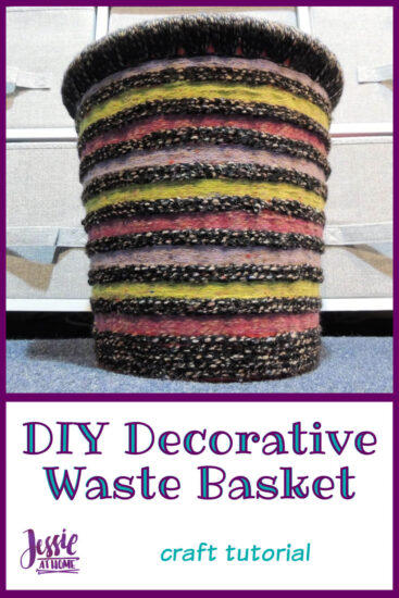 DIY Decorative Waste Basket Tutorial by Jessie At Home - Pin 2