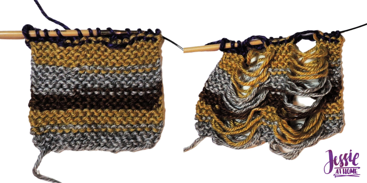 Knit Jacob's Ladder written, photo & video tutorial Jessie At Home