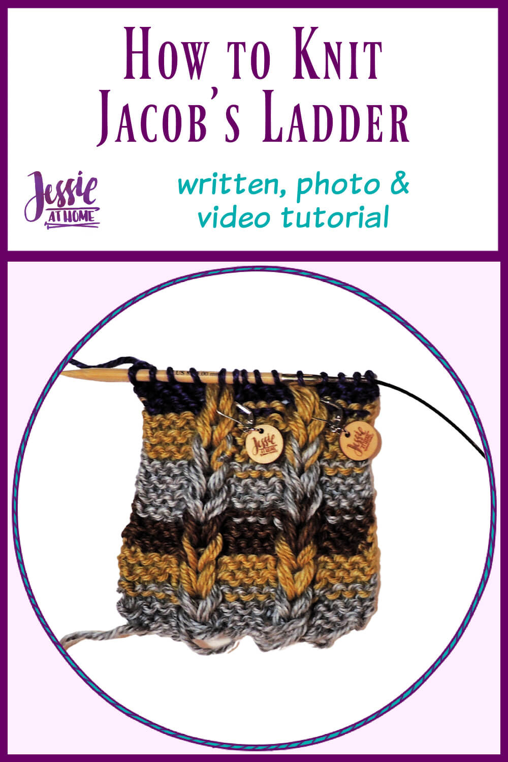 Knit Jacob\'s Ladder - written, photo & video tutorial