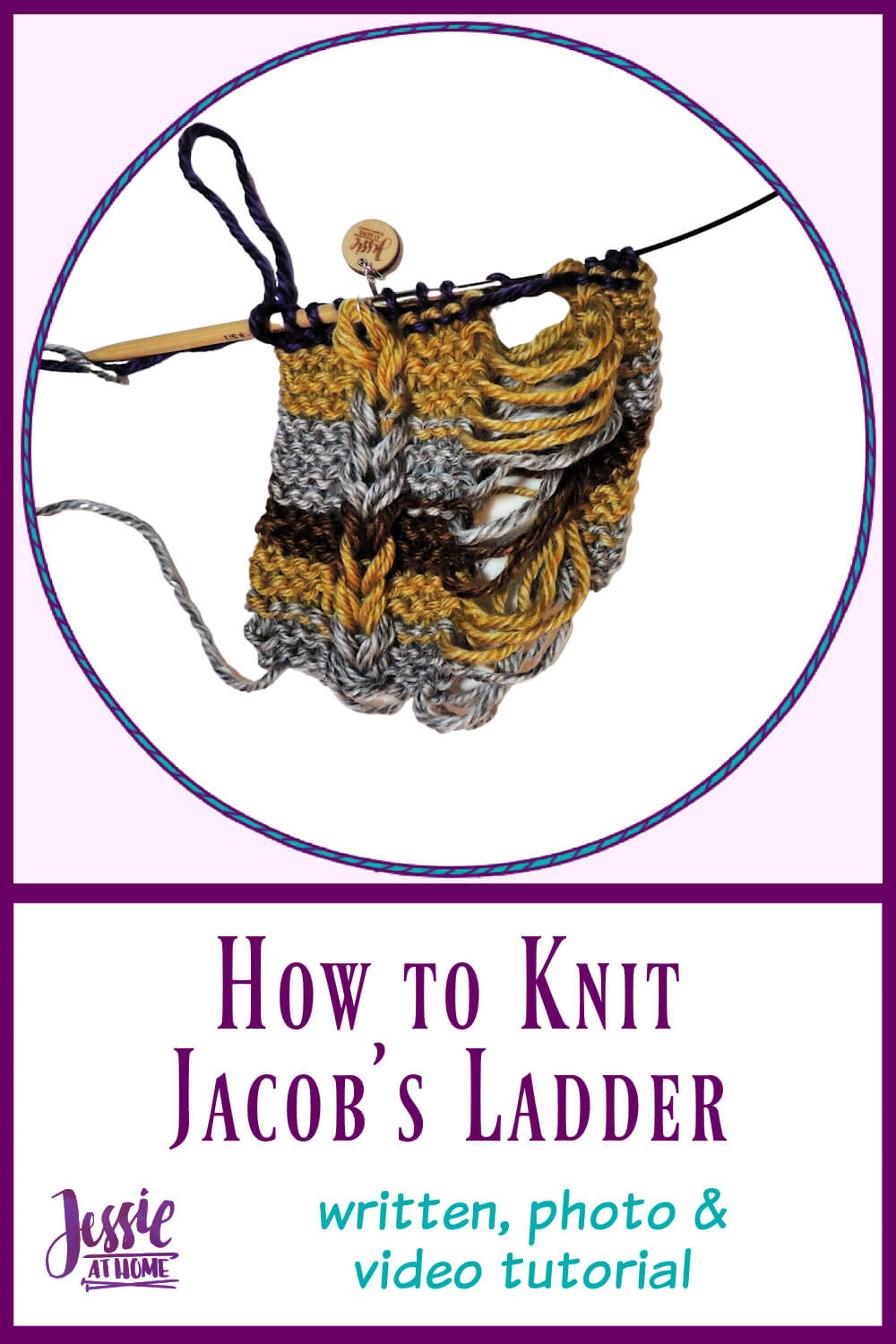 Knit Jacob\'s Ladder - written, photo & video tutorial