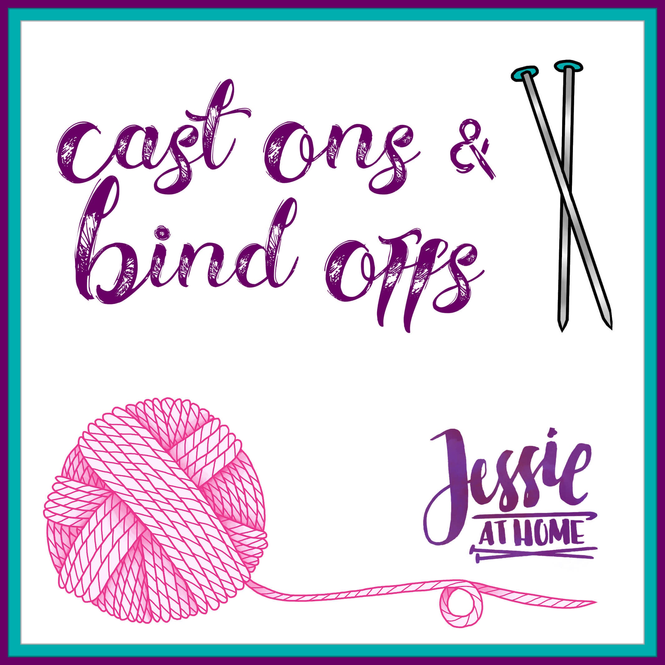 Knit Cast On & Bind Off Menu on Jessie At Home