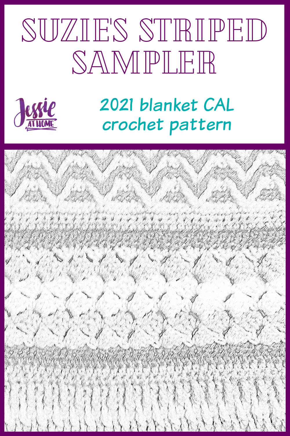 Suzie's Striped Sampler 2021 Blanket CAL by Jessie At Home - Pin 1