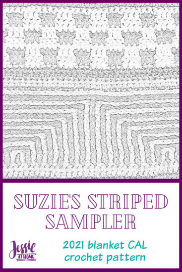 Suzie's Striped Sampler 2021 Blanket CAL by Jessie At Home - Pin 2