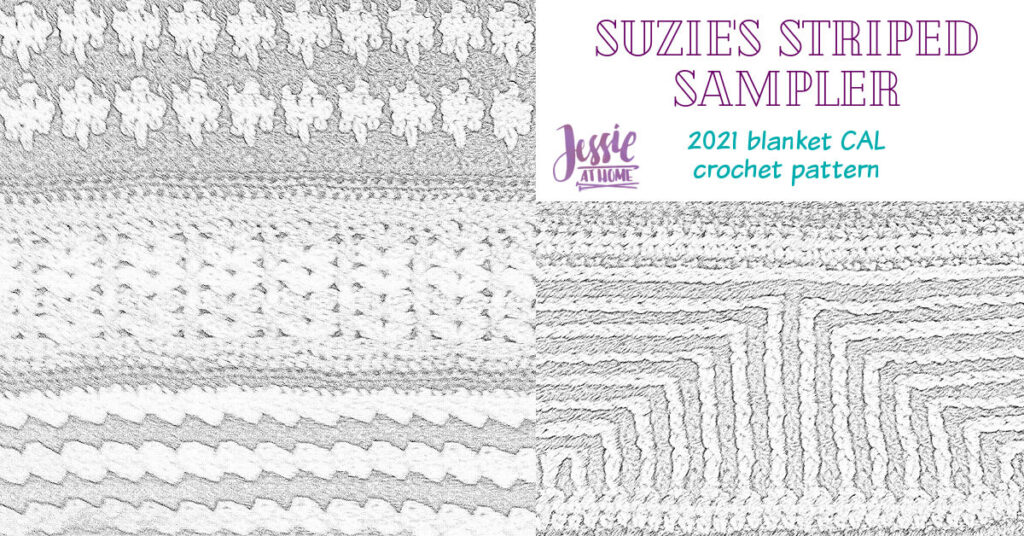 Suzie's Striped Sampler 2021 Blanket CAL by Jessie At Home - Social
