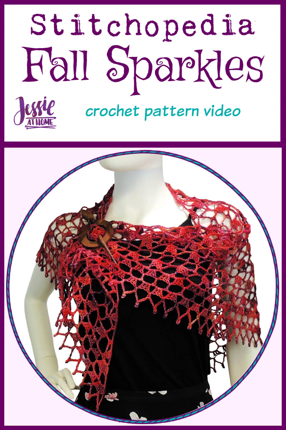 Fall Sparkles Video - beaded crochet shawl pattern tutorial