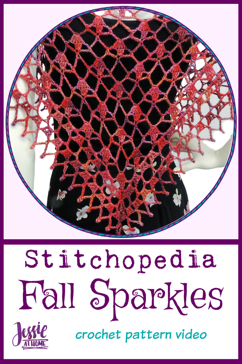 Fall Sparkles Video - beaded crochet shawl pattern tutorial