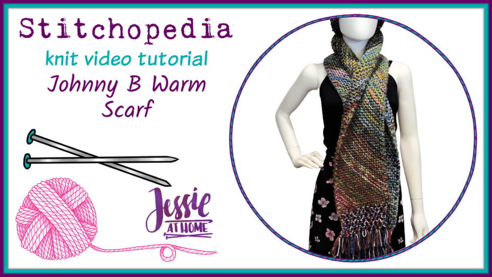 Johnny B Warm Scarf Stitchopedia Knit Video Tutorial - Cover