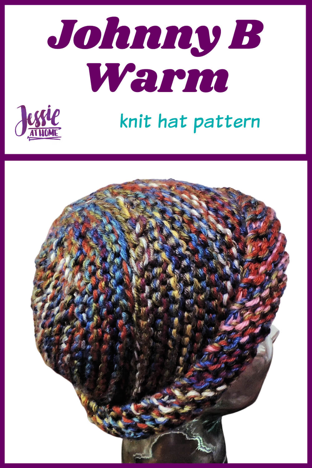 Johnny B Warm Hat - diagonal knit pattern