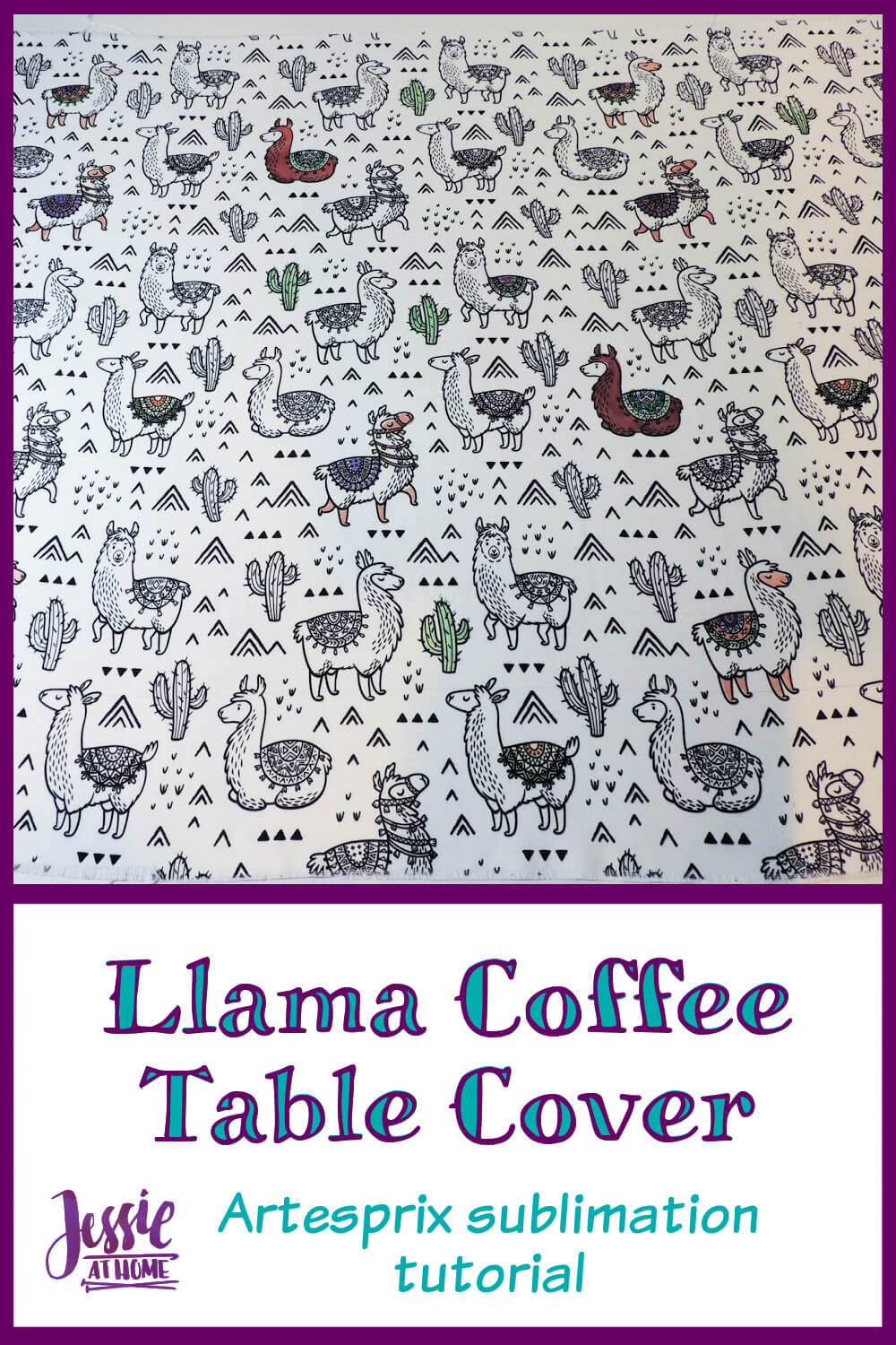 Llama Coffee Table Cover - Sublimation is fun!