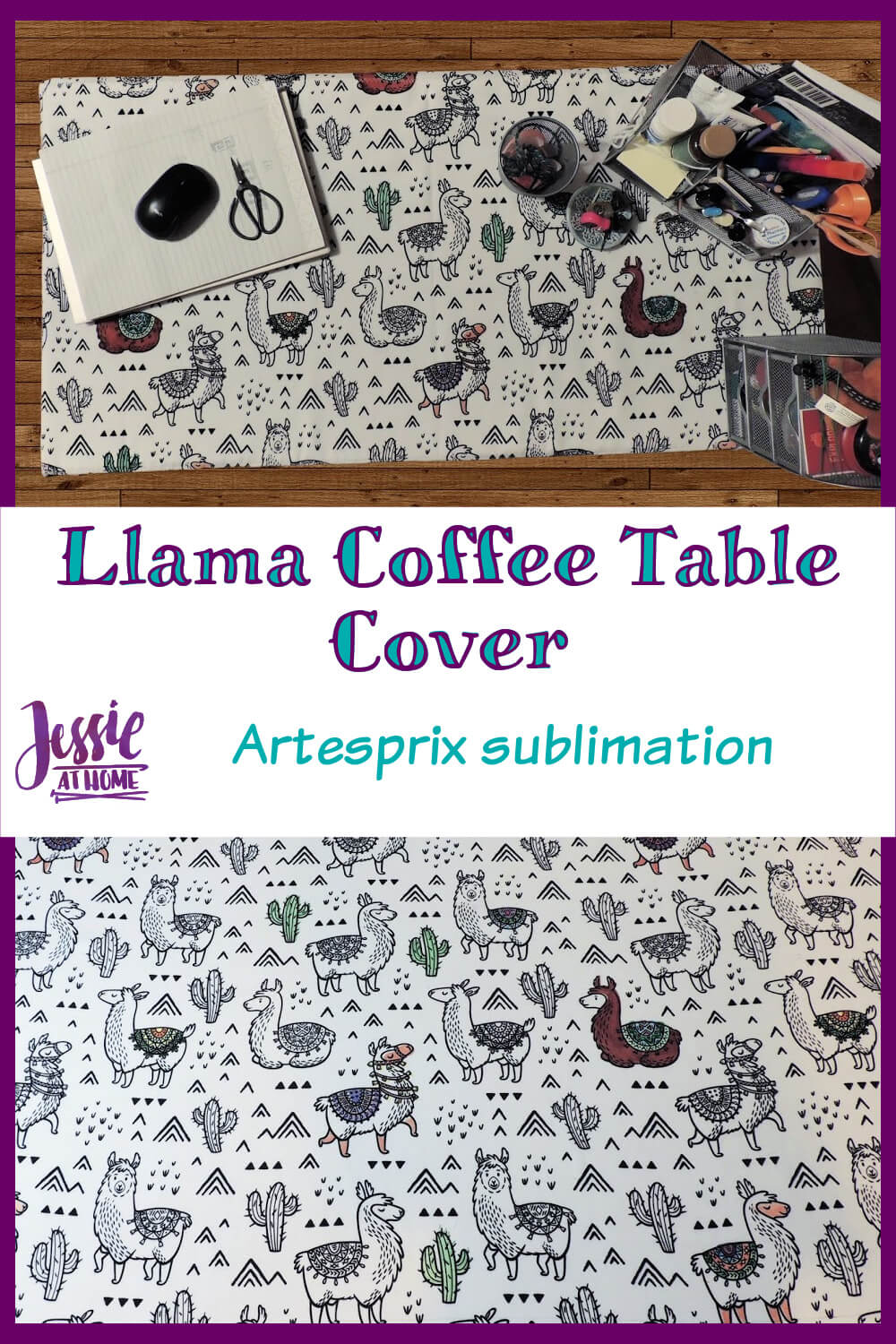 Llama Coffee Table Cover - Sublimation is fun!