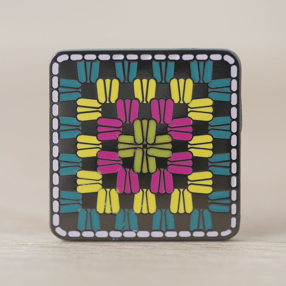 WeCrochet Crochet Granny Square Enamel Pin