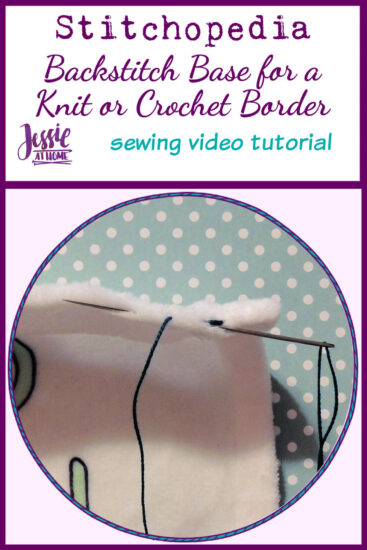 Backstitch Base for a Knit or Crochet Border Stitchopedia Video Tutorial - Pin 1