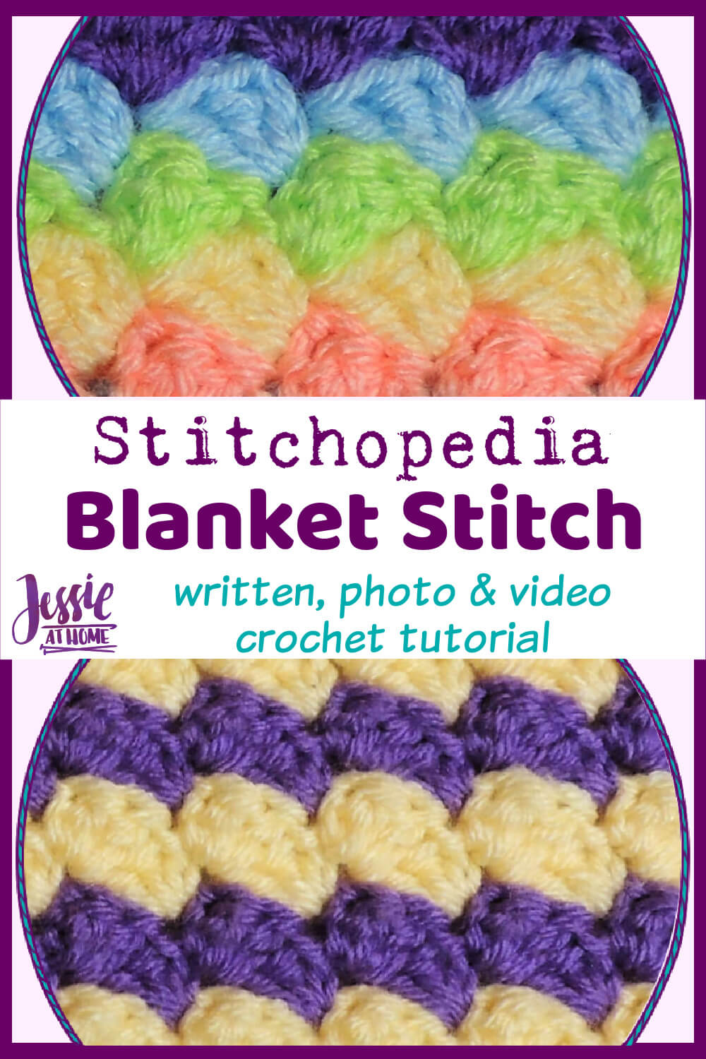 Blanket Stitch - written, photo, and video crochet tutorial